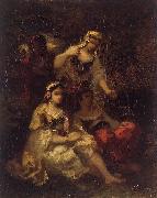 Narcisse Virgilio Diaz Four Spanish Maidens Sweden oil painting artist